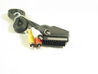 Видеошнур CORD Скарт-4 RCA (плоск.каб.) 1м